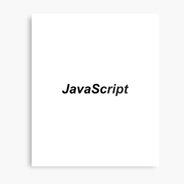Lámina metálica «Logotipo de JavaScript de la vieja escuela (blanco y ...
