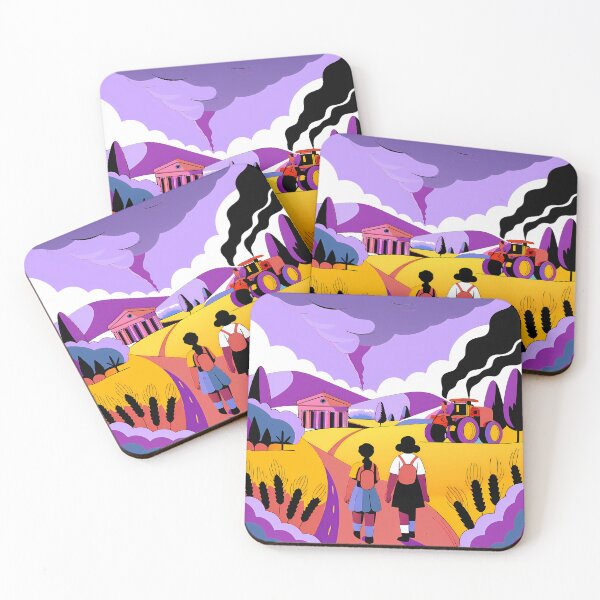 Item preview, Journey to School in Countryside designed and sold by ART ATTACK ZONE.