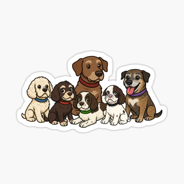 Aperçu de l'œuvre Groupe de chiots créée et vendue par kpak-.