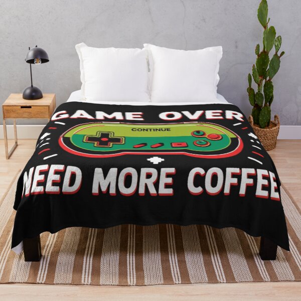 Item preview, Gamer / Coffee / Geek Humor – Game Over I Need More Coffee designed and sold by All Creative Designer.