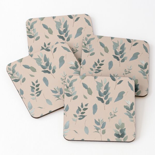 Item preview, Gum Leaves Design With Fawn Background  designed and sold by AussieConcepts.