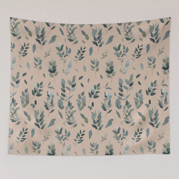 Item preview, Gum Leaves Design With Fawn Background  designed and sold by AussieConcepts.