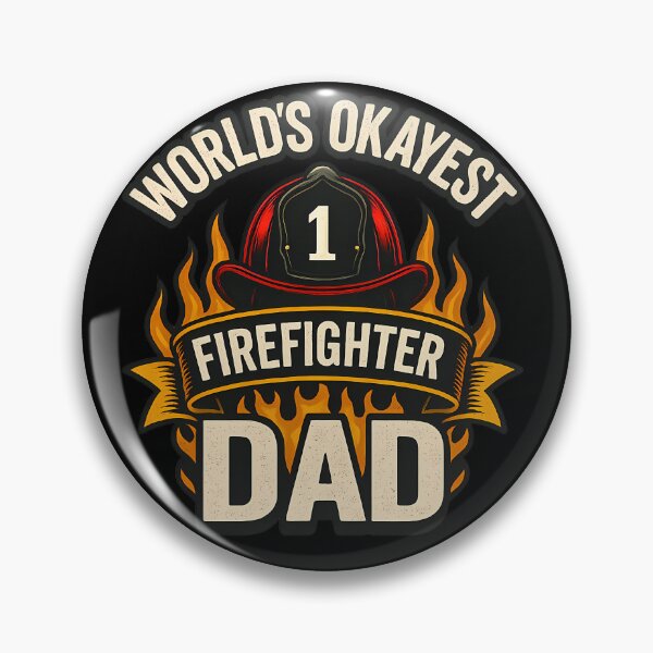 Item preview, World’s Okayest Firefighter Dad Funny Helmet Design designed and sold by My Cool Store.