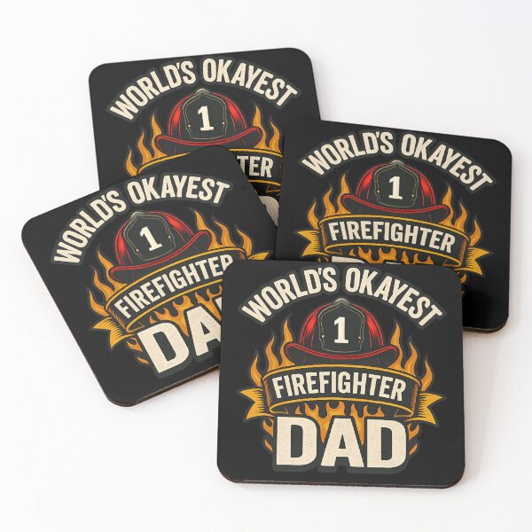 Item preview, World’s Okayest Firefighter Dad Funny Helmet Design designed and sold by My Cool Store.