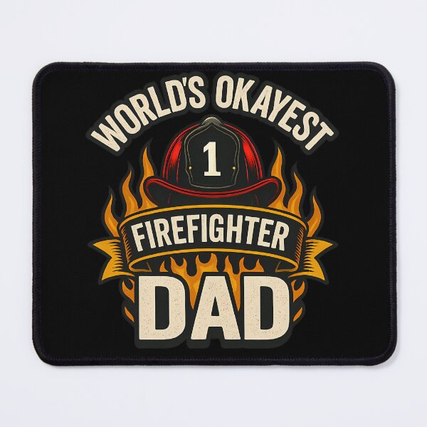 Item preview, World’s Okayest Firefighter Dad Funny Helmet Design designed and sold by My Cool Store.