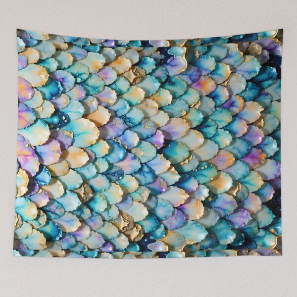 Item preview, Iridescent Ocean Scales designed and sold by TheNewPixel.