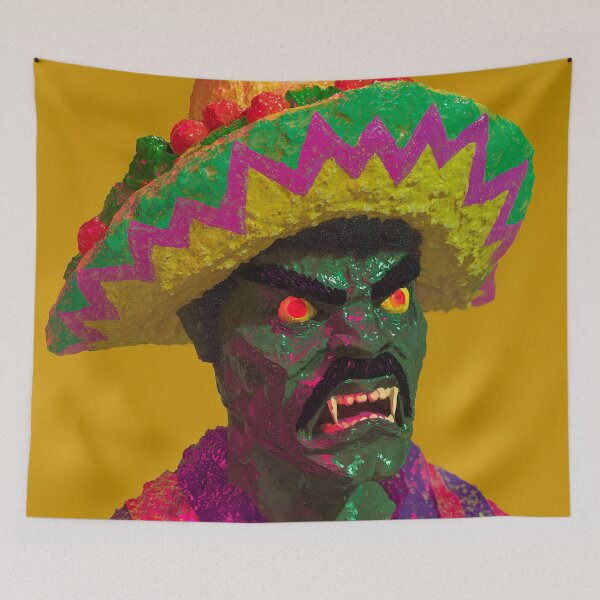 Item preview, Demonic Taco Warrior in Sombrero designed and sold by bubblegoth.