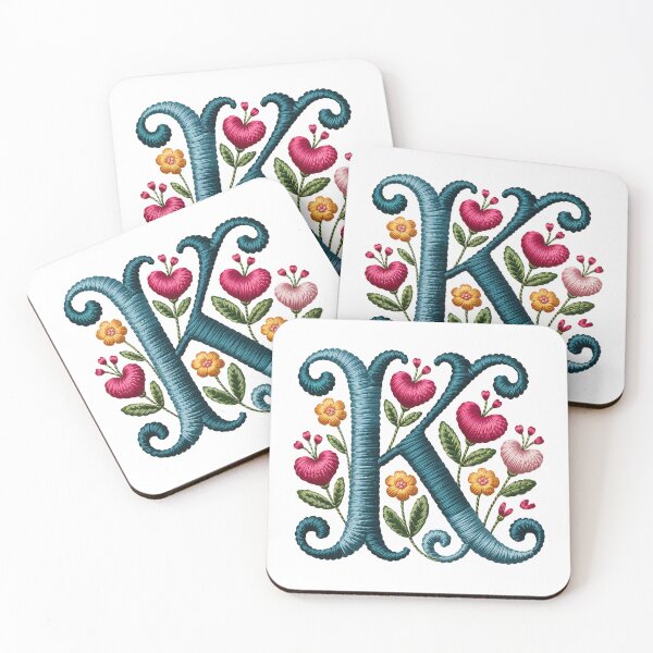 Item preview, Monogram Botanical K designed and sold by Interrupt Art.