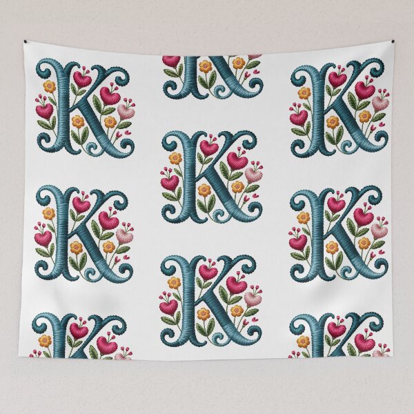 Item preview, Monogram Botanical K designed and sold by Interrupt Art.