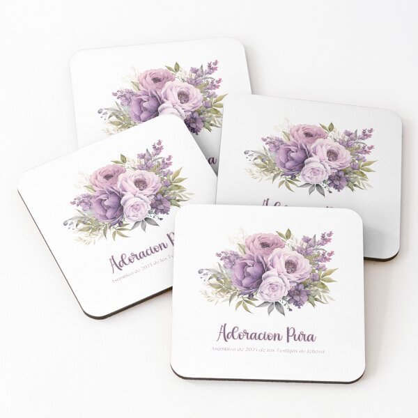 Item preview, Adoración Pura Convención 2025 | JW Diseño Floral en Español | Rosas Púrpuras Acuarela designed and sold by Kishaprints.