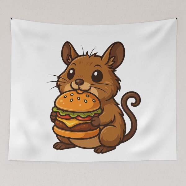 Item preview, Degu Eating Hamburger designed and sold by k3rstman1.