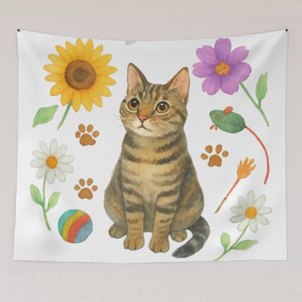 Item preview, Cute brown tabby cat designed and sold by mayhaku.