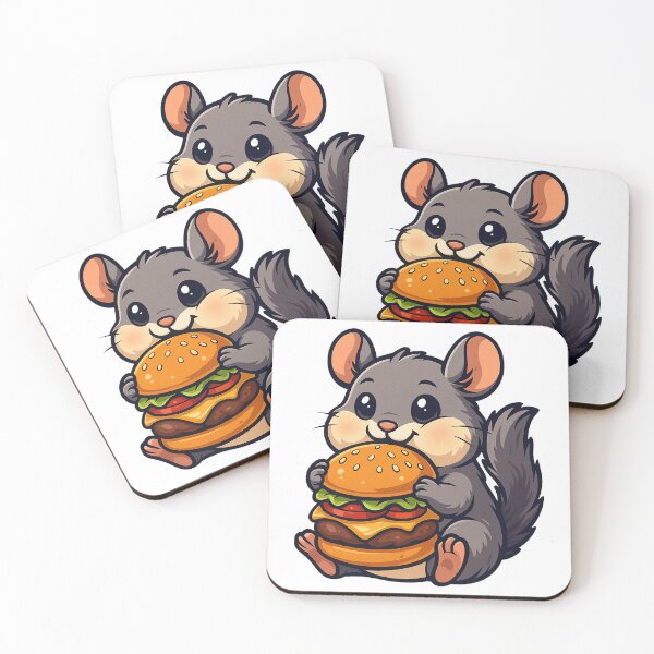 Item preview, Chinchilla Eating Hamburger designed and sold by k3rstman1.