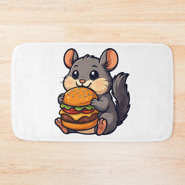 Item preview, Chinchilla Eating Hamburger designed and sold by k3rstman1.