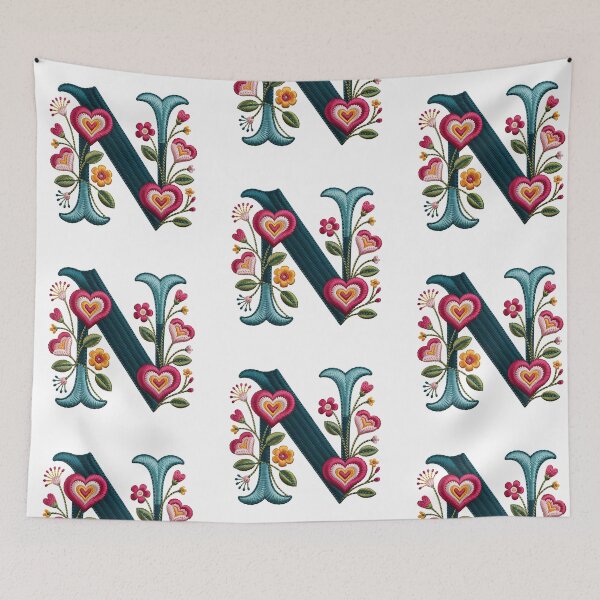 Item preview, Monogram Botanical N designed and sold by Interrupt Art.