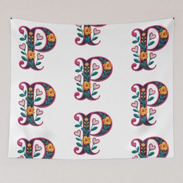 Item preview, Monogram Botanical P designed and sold by Interrupt Art.