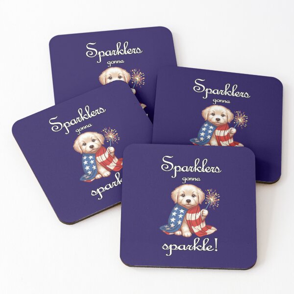 Item preview, Sparklers Gonna Sparkle Puppy designed and sold by Karen Simon.