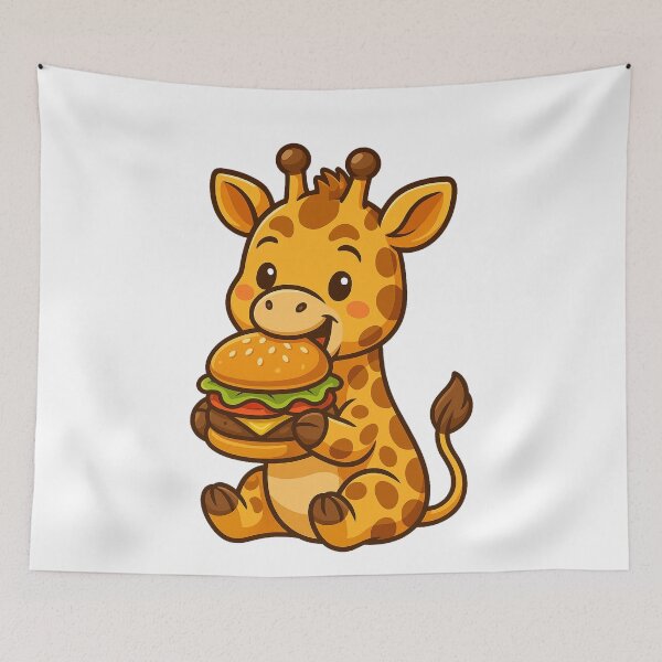 Item preview, Giraffe Eating Hamburger designed and sold by k3rstman1.