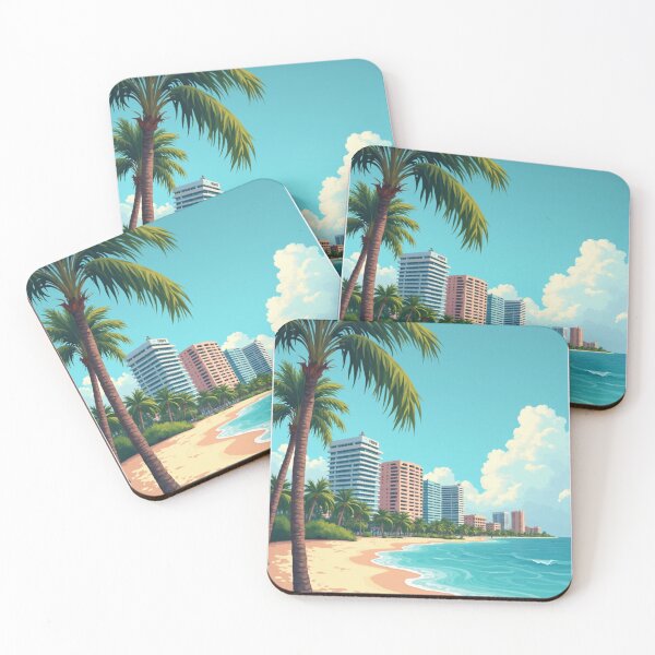 Item preview, Póster de viaje de Miami, regalo perfecto para amantes de los viajes, arte mural de estilo vintage, decoración de pared de EE. UU. para el hogar, impresión de Miami. Pegatina. designed and sold by Thegalleryshop1.