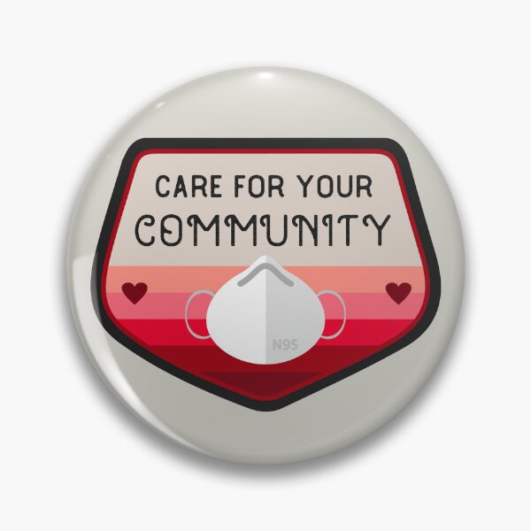Item preview, Care for your community, n95 mask designed and sold by Joan and Rose.