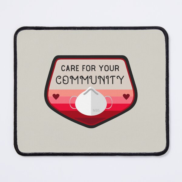 Item preview, Care for your community, n95 mask designed and sold by Joan and Rose.
