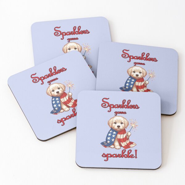 Item preview, Sparklers Gonna Sparkle Puppy designed and sold by Karen Simon.