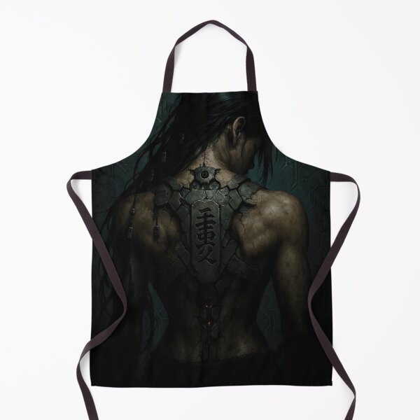 Item preview,  Cybernetic Warrior Backplate  Muscular Anime Girl Dark Sci-Fi Design designed and sold by Hirvipelto.