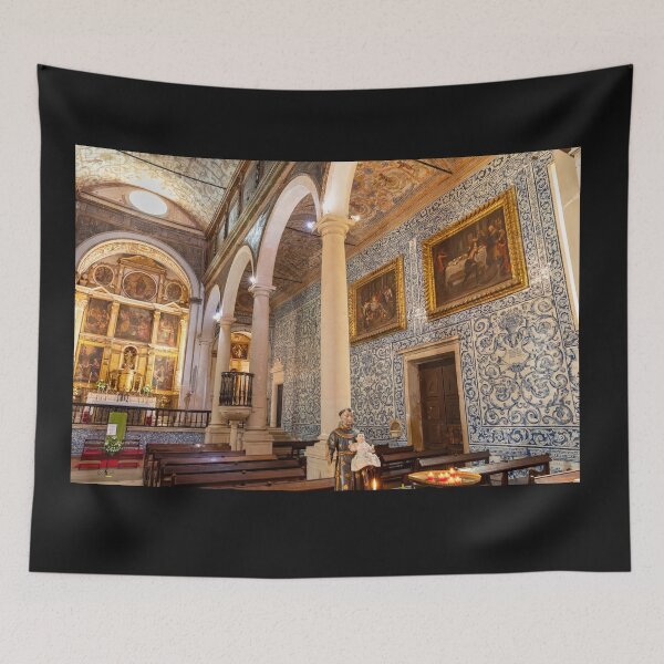 Item preview, Inside Church of Santa Maria in Óbidos Castle Village Portugal designed and sold by PsychoAlien.com.