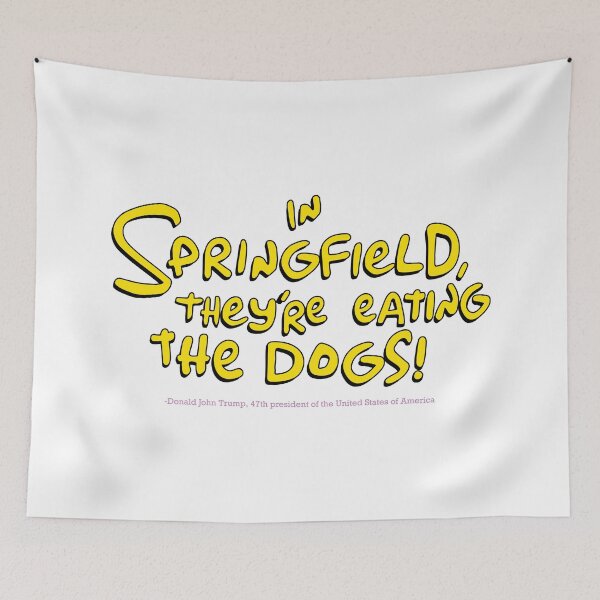 Item preview, In Springfield They’re Eating the Dogs – Simpsons Satire designed and sold by grimpicture.