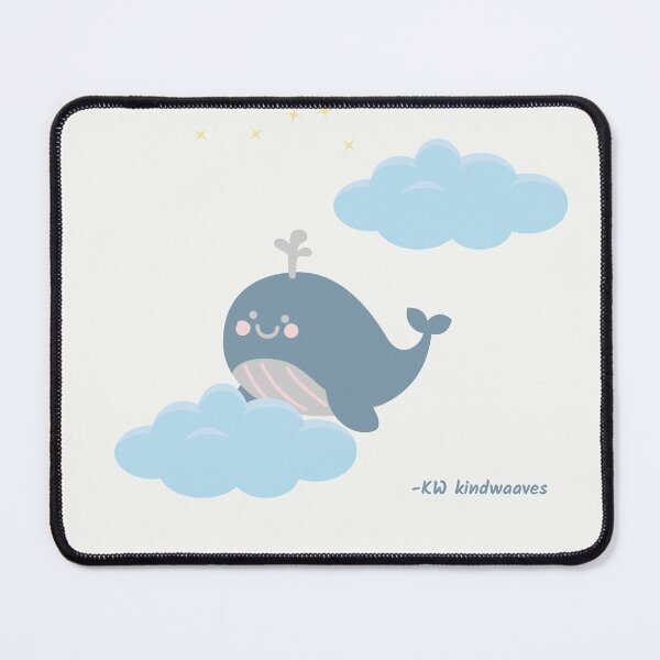 Item preview, floating whale in the sky - dreamy peaceful art designed and sold by KWkindwaves.