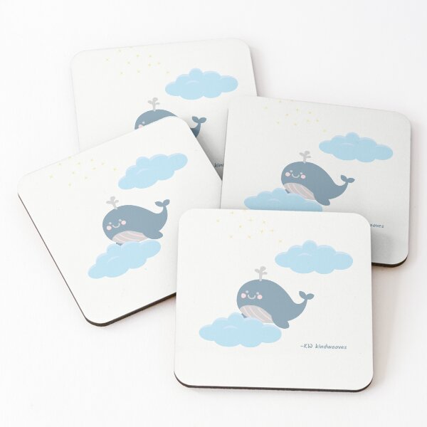 Item preview, 	floating whale in the sky - dreamy peaceful art designed and sold by KWkindwaves.
