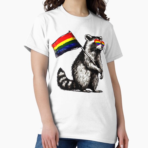 Item preview, Racoon Support LGBT Pride designed and sold by Dewomttt.