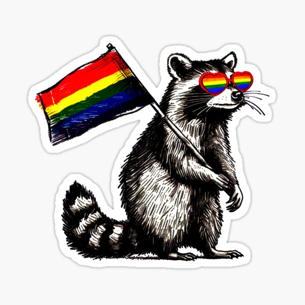 Item preview, Racoon Support LGBT Pride designed and sold by Dewomttt.