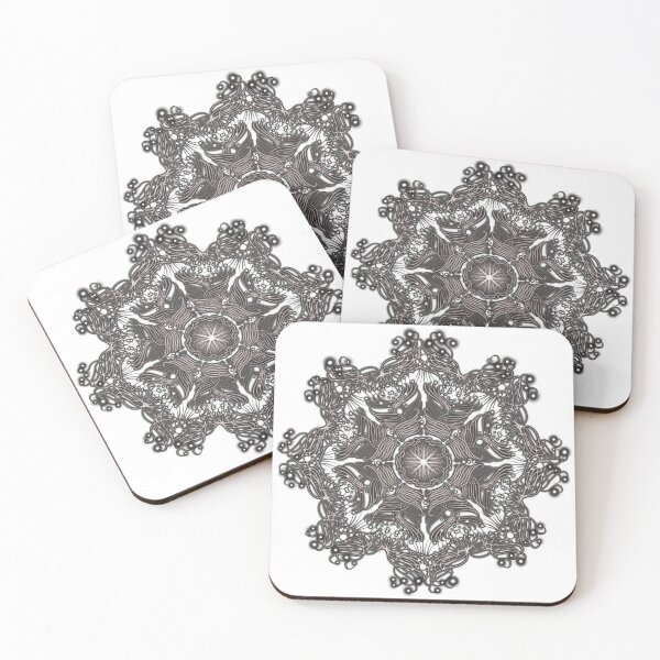 Item preview,  Flow Wave Mandala in Black and Grey  designed and sold by interval:43.
