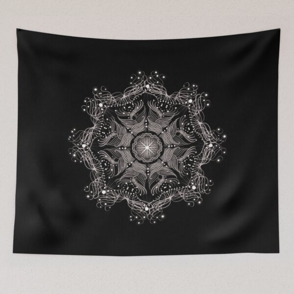 Item preview,  Flow Wave Mandala in Black and Grey  designed and sold by interval:43.