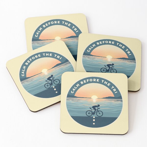 Item preview, Calm Before the Tri | Sunrise Cycling Sticker for Triathletes designed and sold by Triathlongram.