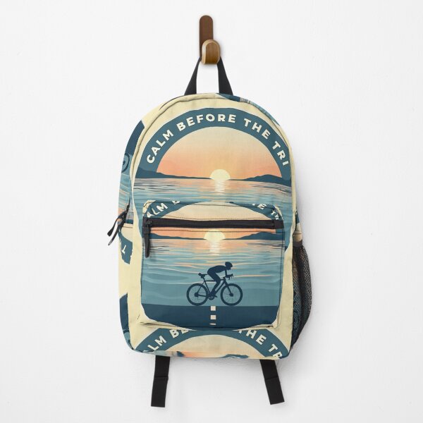 Item preview, Calm Before the Tri | Sunrise Cycling Sticker for Triathletes designed and sold by Triathlongram.