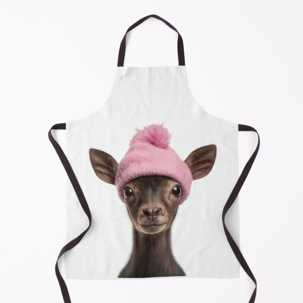 Item preview, Cozy Saola Wearing Pink Winter Hat Trendy Animal Fashion Artwork designed and sold by LazyOwlStore.