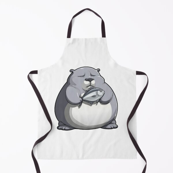 Item preview, Cute Chubby Cat Holding Fish designed and sold by IssaraStudio.