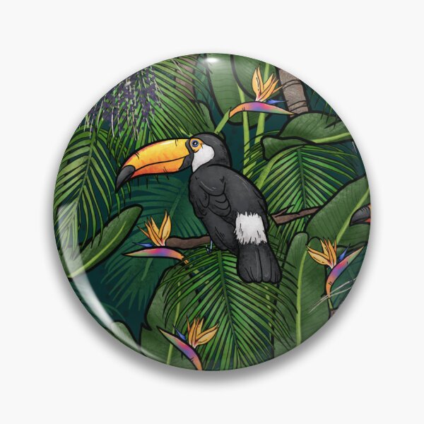 Item preview, Tropical Toucans, Birds of Paradise, Palm trees and indoor plants designed and sold by Joan and Rose.