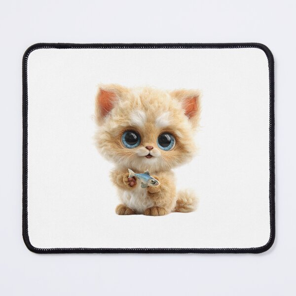 Item preview, Soft Shaded Cat with Fish designed and sold by IssaraStudio.