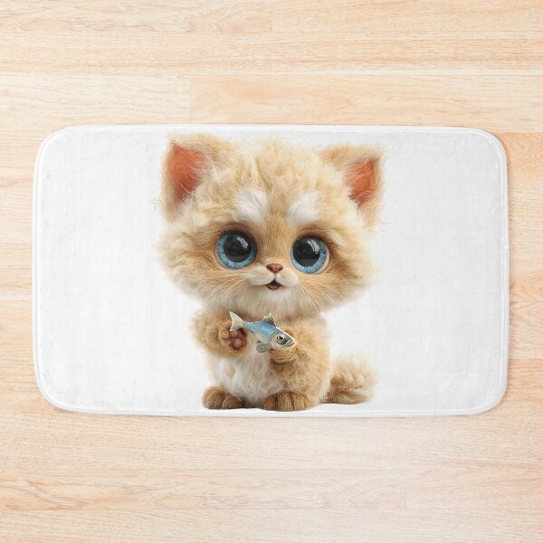 Item preview, Soft Shaded Cat with Fish designed and sold by IssaraStudio.