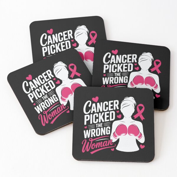 Item preview, Cancer Picked the Wrong Woman | Breast Cancer Awareness designed and sold by tmerchtrends.