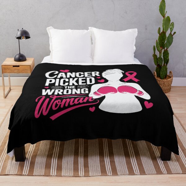Item preview, Cancer Picked the Wrong Woman | Breast Cancer Awareness designed and sold by tmerchtrends.
