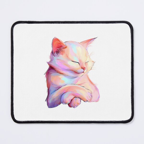 Item preview, Sleepy Cartoon Kitten Illustration designed and sold by IssaraStudio.