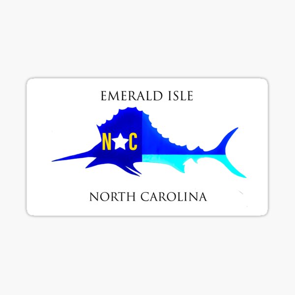 Emerald Isle NC sailfish Sticker