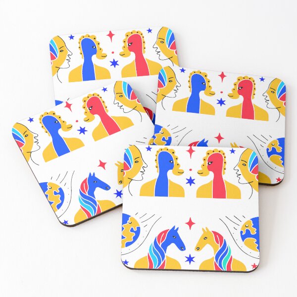 Item preview, Colorful Encounters: Faces and Horses Interaction designed and sold by ART ATTACK ZONE.