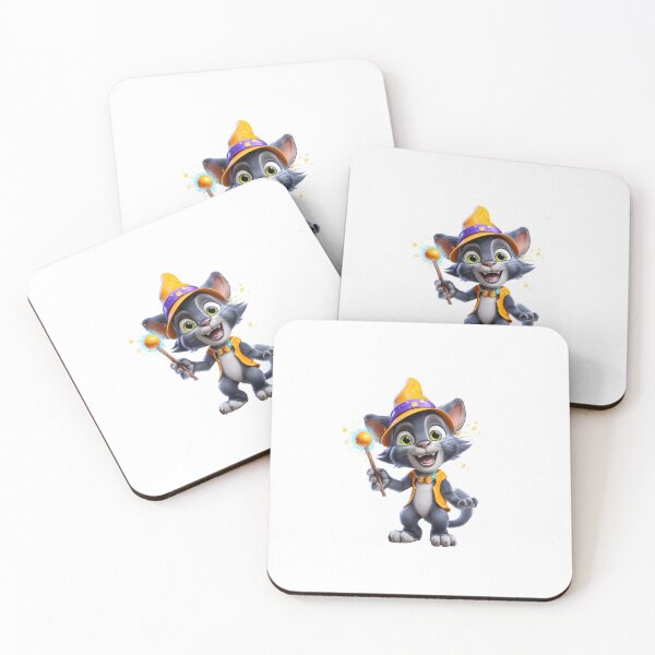 Item preview, Wizard Cat with Magic Wand designed and sold by IssaraStudio.