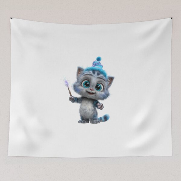 Item preview, Magical Cat Illustration designed and sold by IssaraStudio.