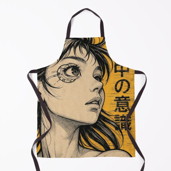Item preview, Frozen Consciousness Cybernetic Anime Girl Line Art Portrait designed and sold by Hirvipelto.